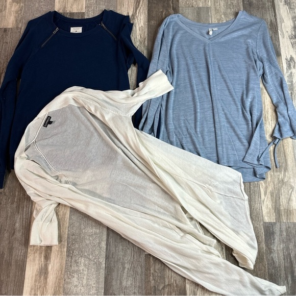 Cato Tops - Women’s Large, Long Sleeve Tops Plus White Cardigan